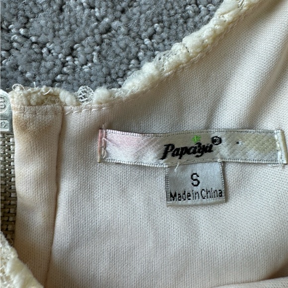 Papaya Cream Tulle Mini Dress - Picture 3 of 3